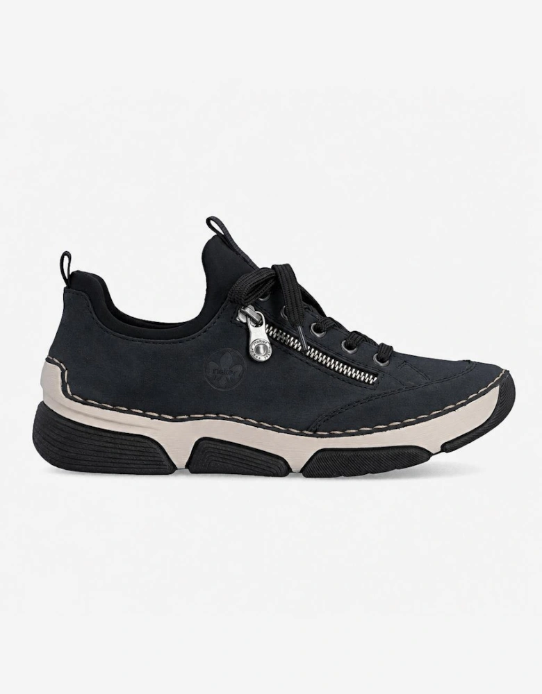 Rieker 45973 Womens Slip-On Trainers Pacific/Black