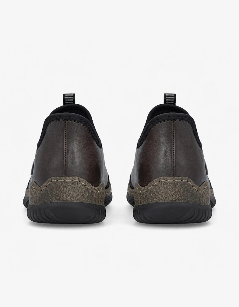 Rieker N3267 Womens Slip-On Trainers Black/Rancho