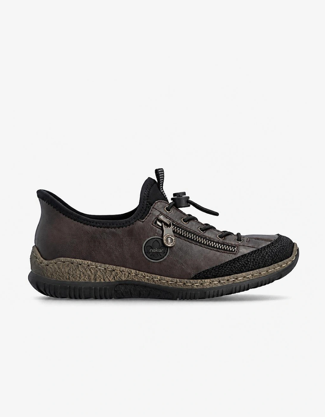 Rieker N3267 Womens Slip-On Trainers Black/Rancho