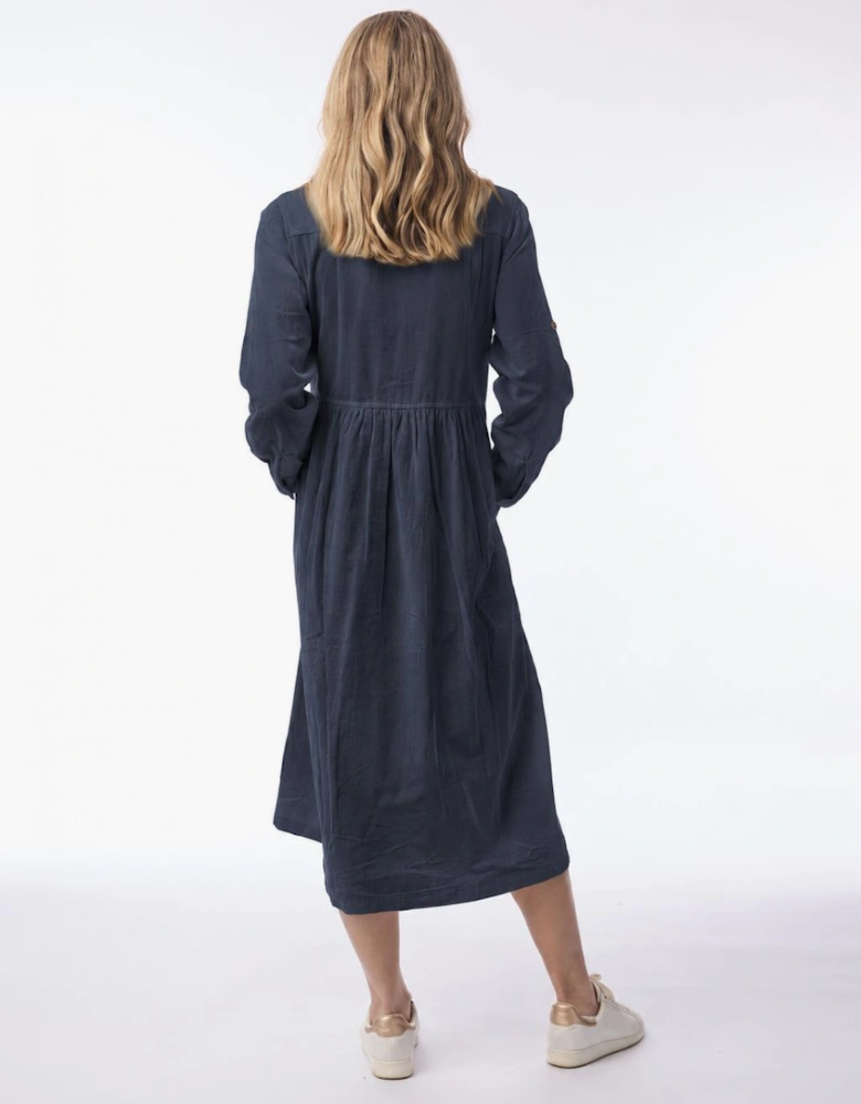 Cord dress in navy