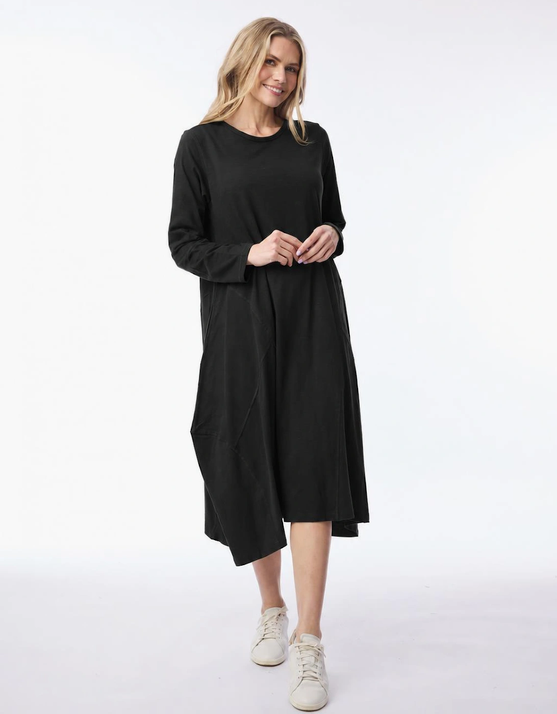 Essential bubble hem dress with pockets