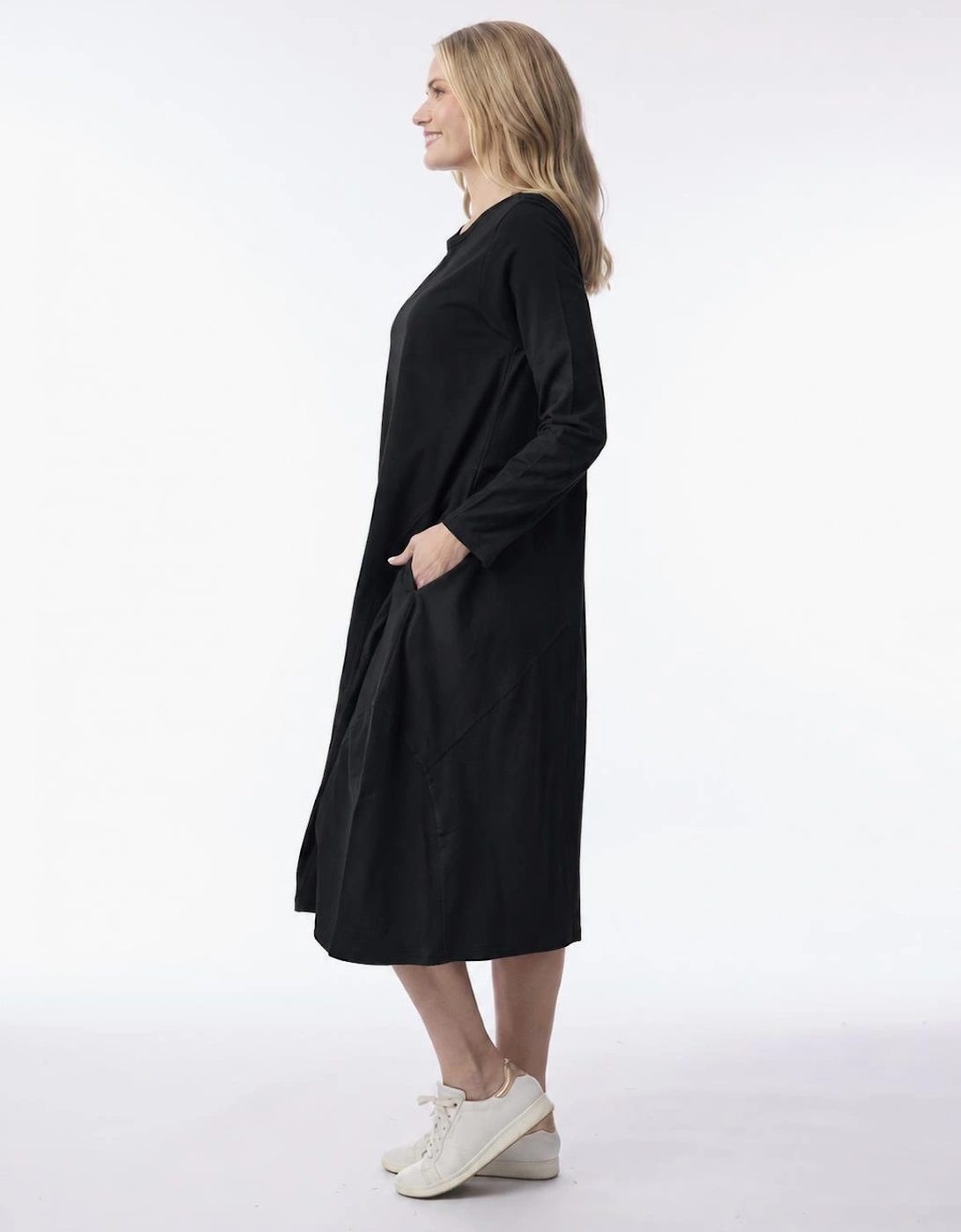 Essential bubble hem dress with pockets
