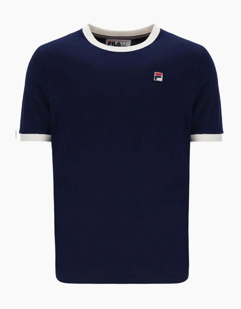 Fila Marconi Essential Ringer T-Shirt - Navy / Gardenia