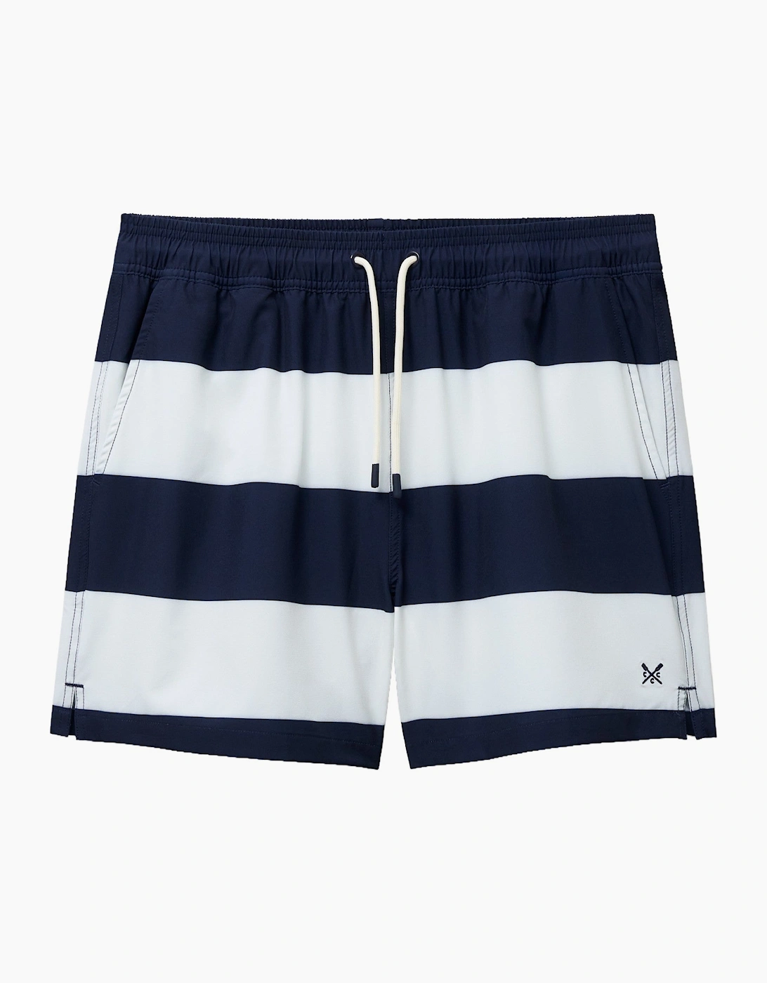 Men's Crew Clothing Mens Heritage Stripe Swim Shorts - Navy - Size: 35/34/32