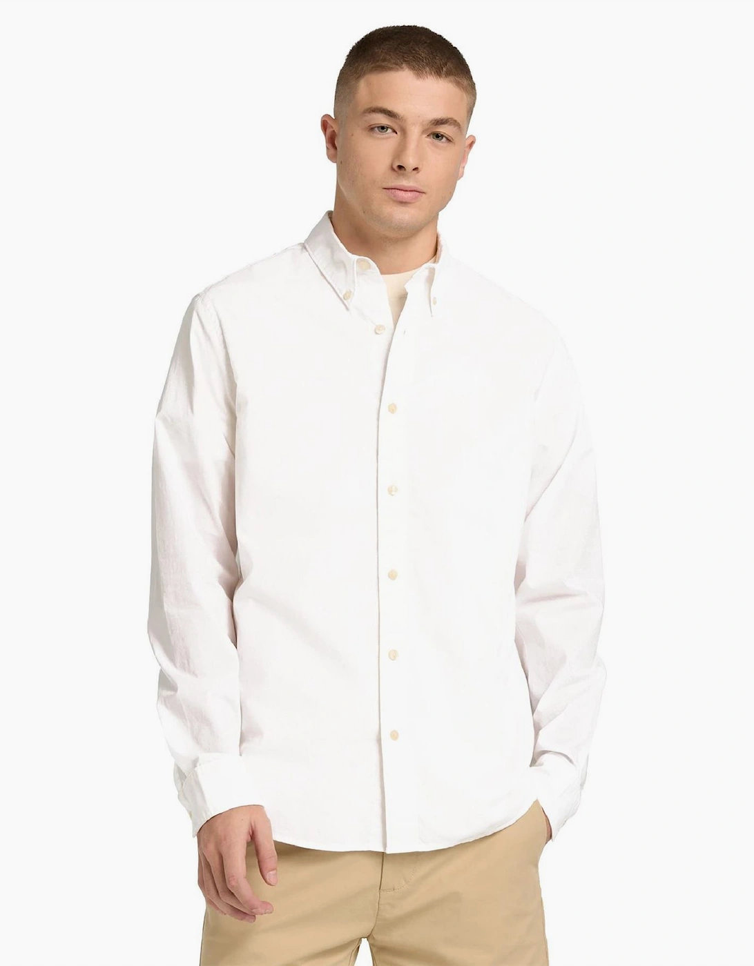 Long Sleeve Stretch Poplin Shirt Bl