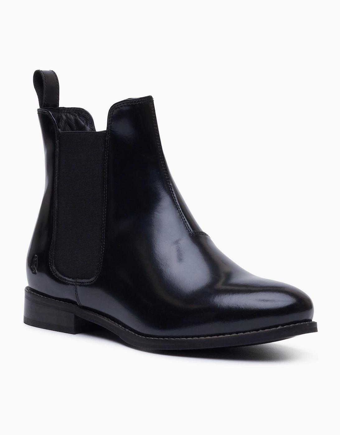 Hush Puppies Colette Leather Women's Black Wide Fit Flat Chelsea Boots