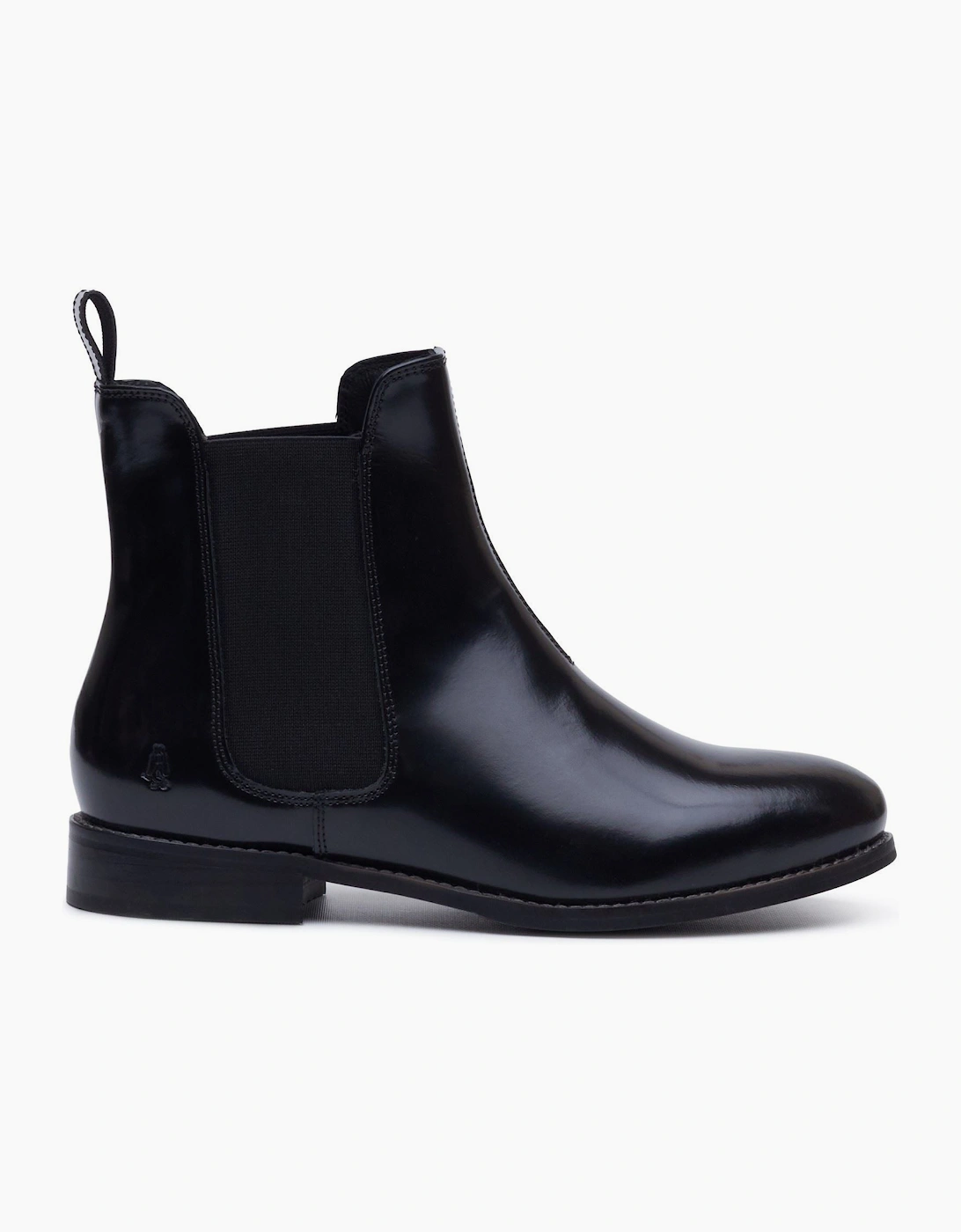 Hush Puppies Colette Leather Women's Black Wide Fit Flat Chelsea Boots