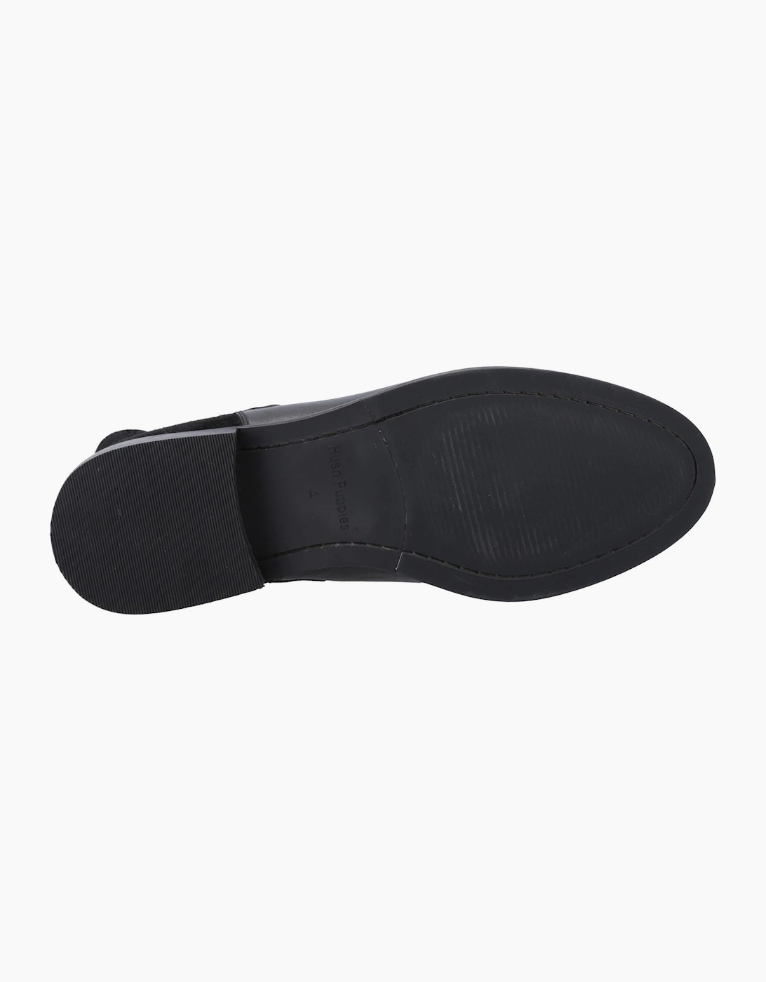 Hush Puppies Colette Leather Women's Black Wide Fit Flat Chelsea Boots