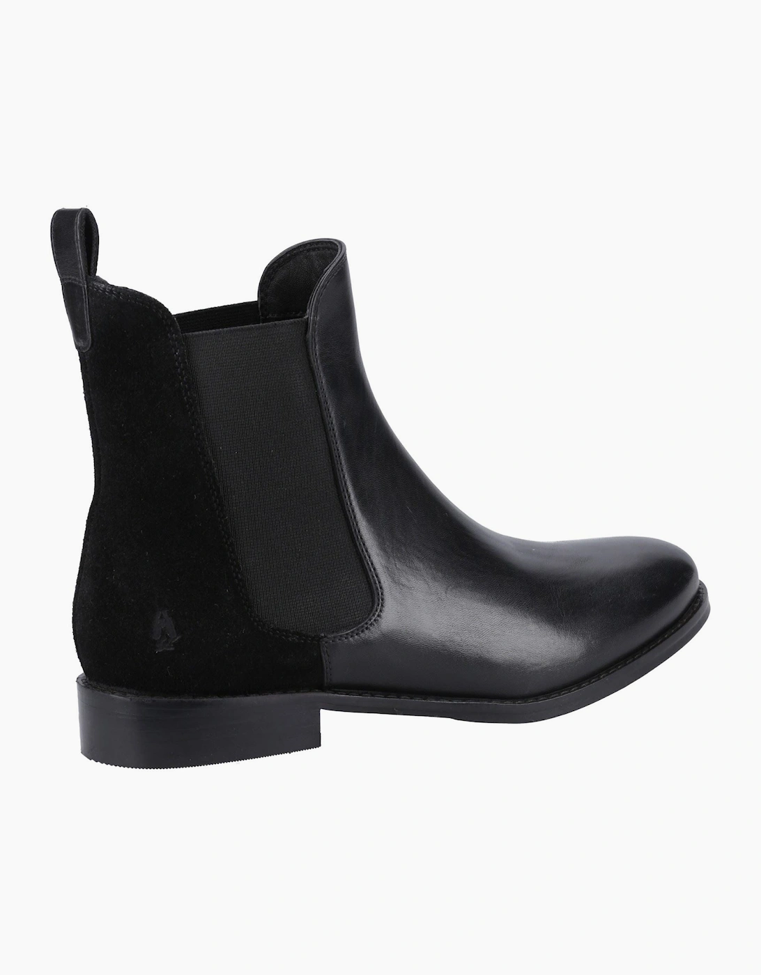 Hush Puppies Colette Leather Women's Black Wide Fit Flat Chelsea Boots
