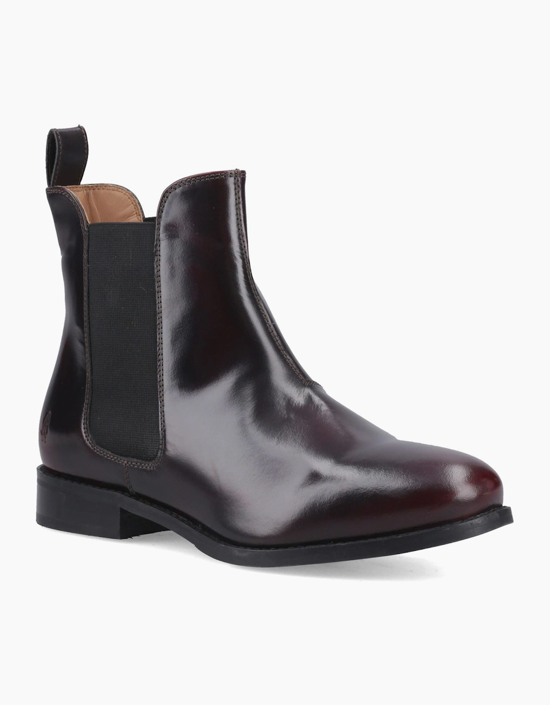 Hush Puppies Colette Leather Women's Bordeaux Wide Fit Flat Chelsea Boots