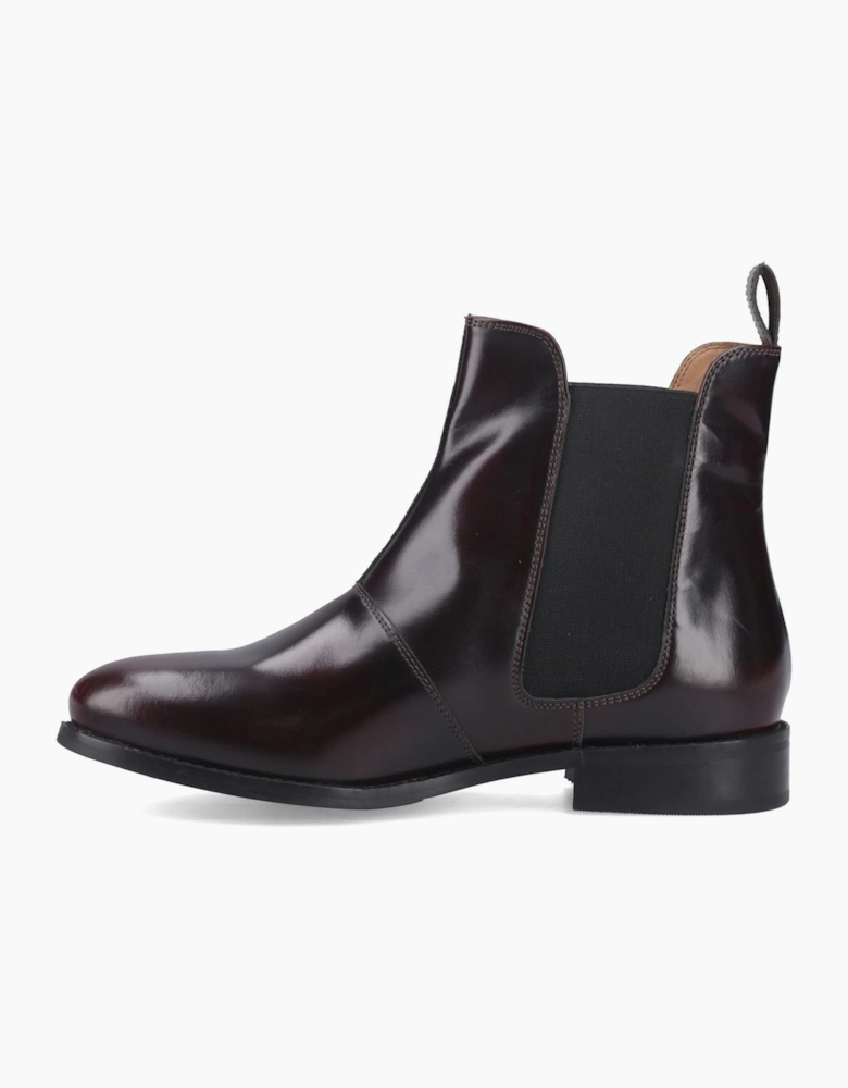Hush Puppies Colette Leather Women's Bordeaux Wide Fit Flat Chelsea Boots