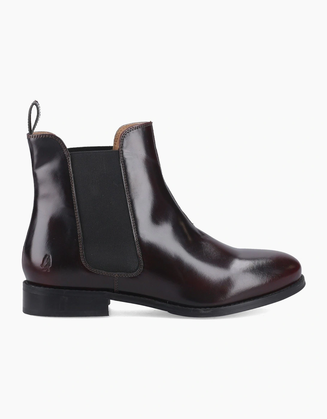 Hush Puppies Colette Leather Women's Bordeaux Wide Fit Flat Chelsea Boots
