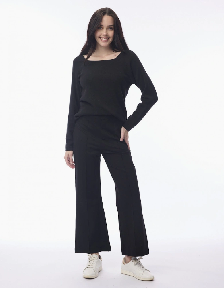 Ponte flared trousers