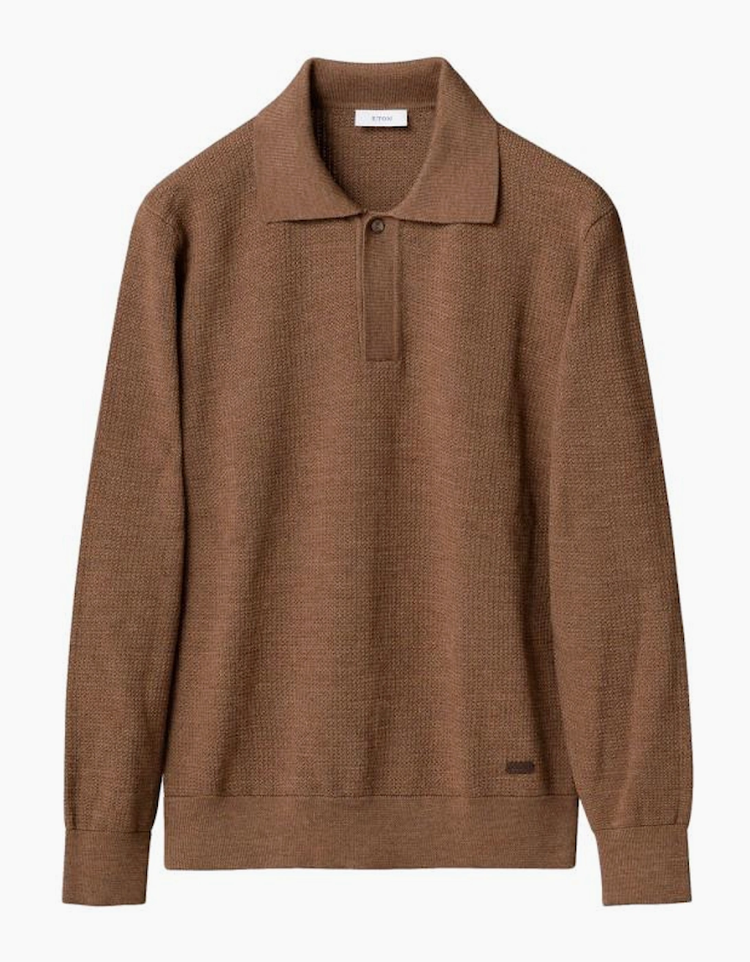 Eton Merino Structure LS Polo 35 Brown