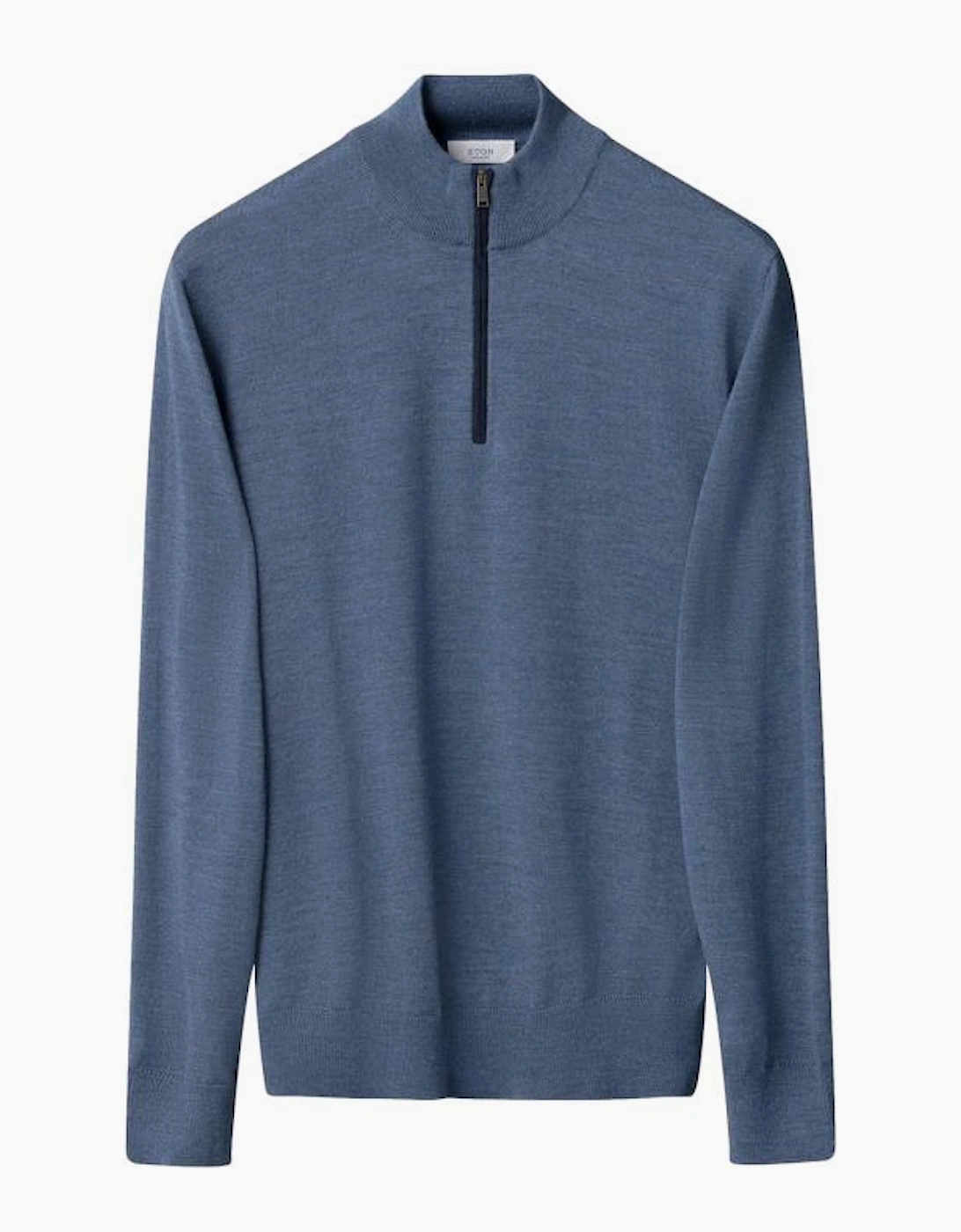 Eton Merino Quarter Zip Sweater 23 Light Blue