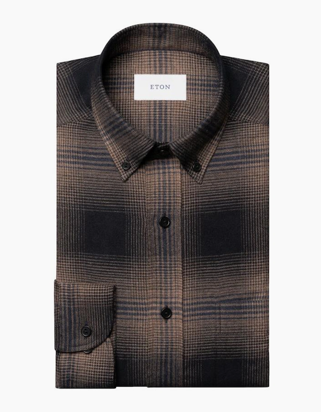 Eton Check Flannel Shirt 28 Navy