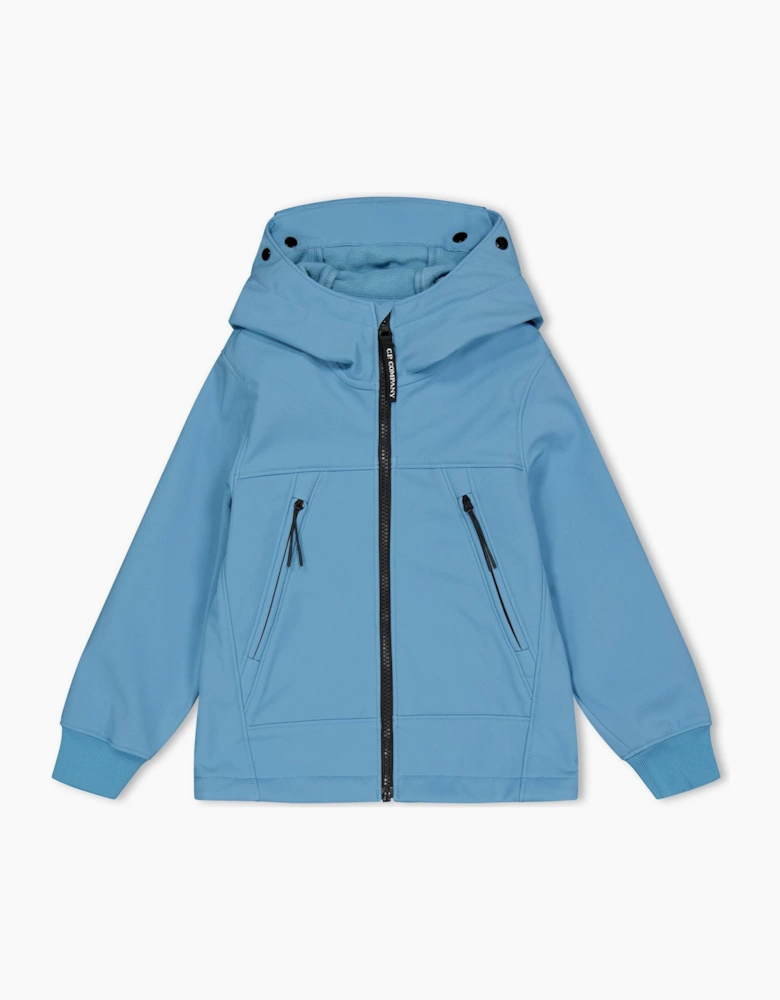 Kids Goggle Water Resistant Long Sleeve Hooded Softshell Jacket