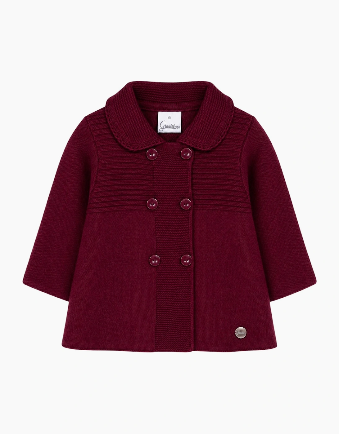 Burgundy Knit Long Cardigan Coat