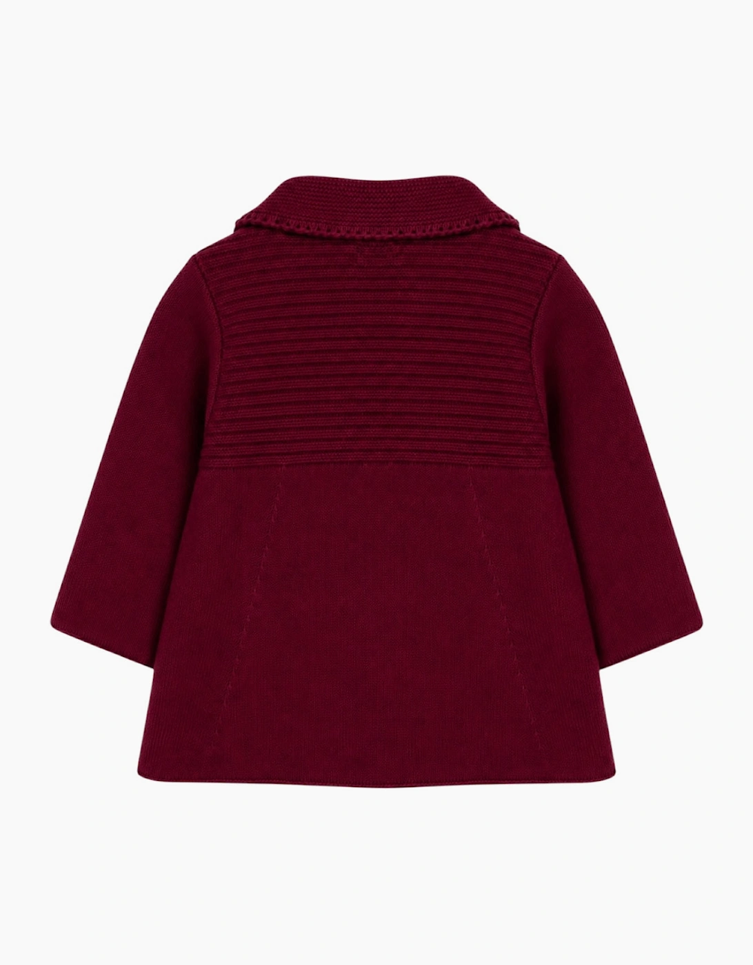 Burgundy Knit Long Cardigan Coat