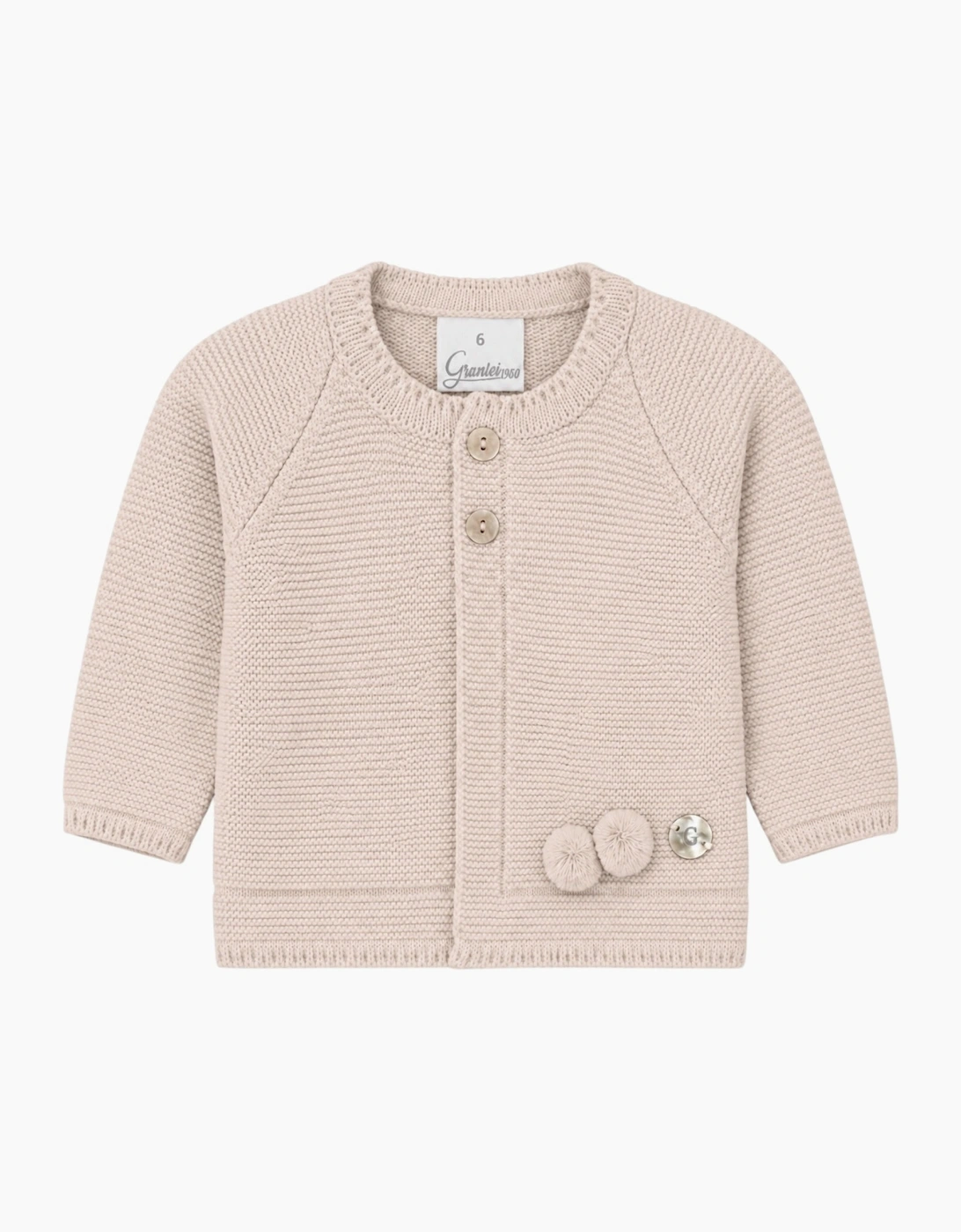 Sand Knit Pom Pom Cardigan