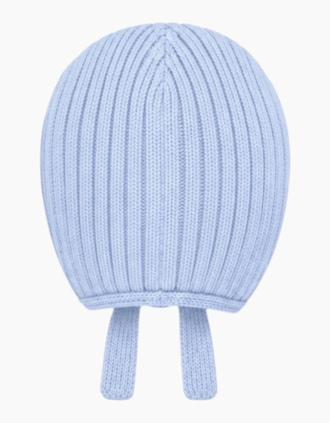 Boys Pale Blue Knit Tie Bonnet