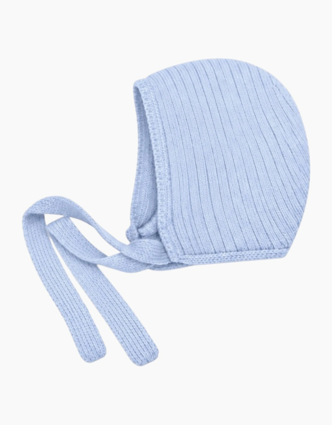 Boys Pale Blue Knit Tie Bonnet