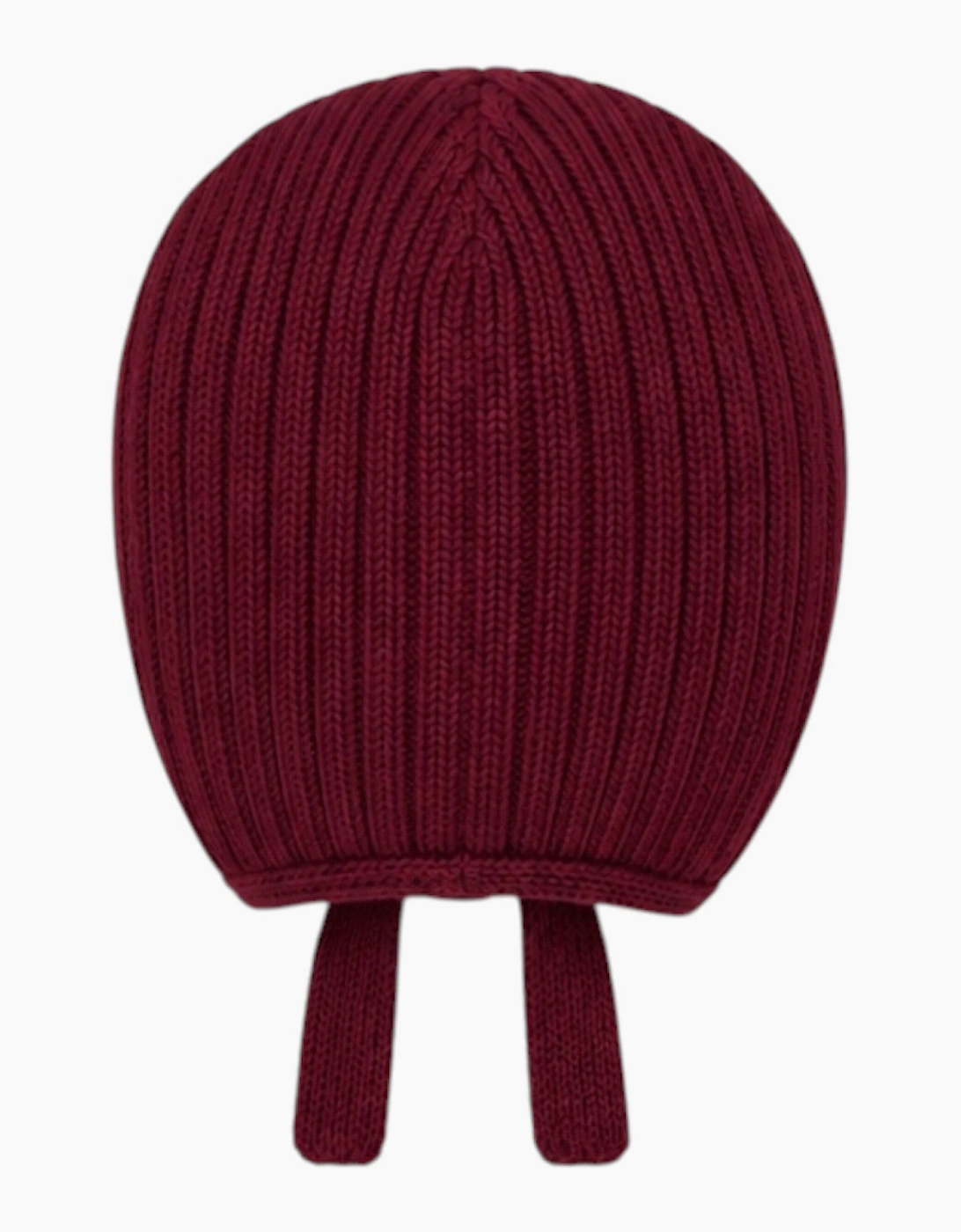 Burgundy Knit Tie Bonnet
