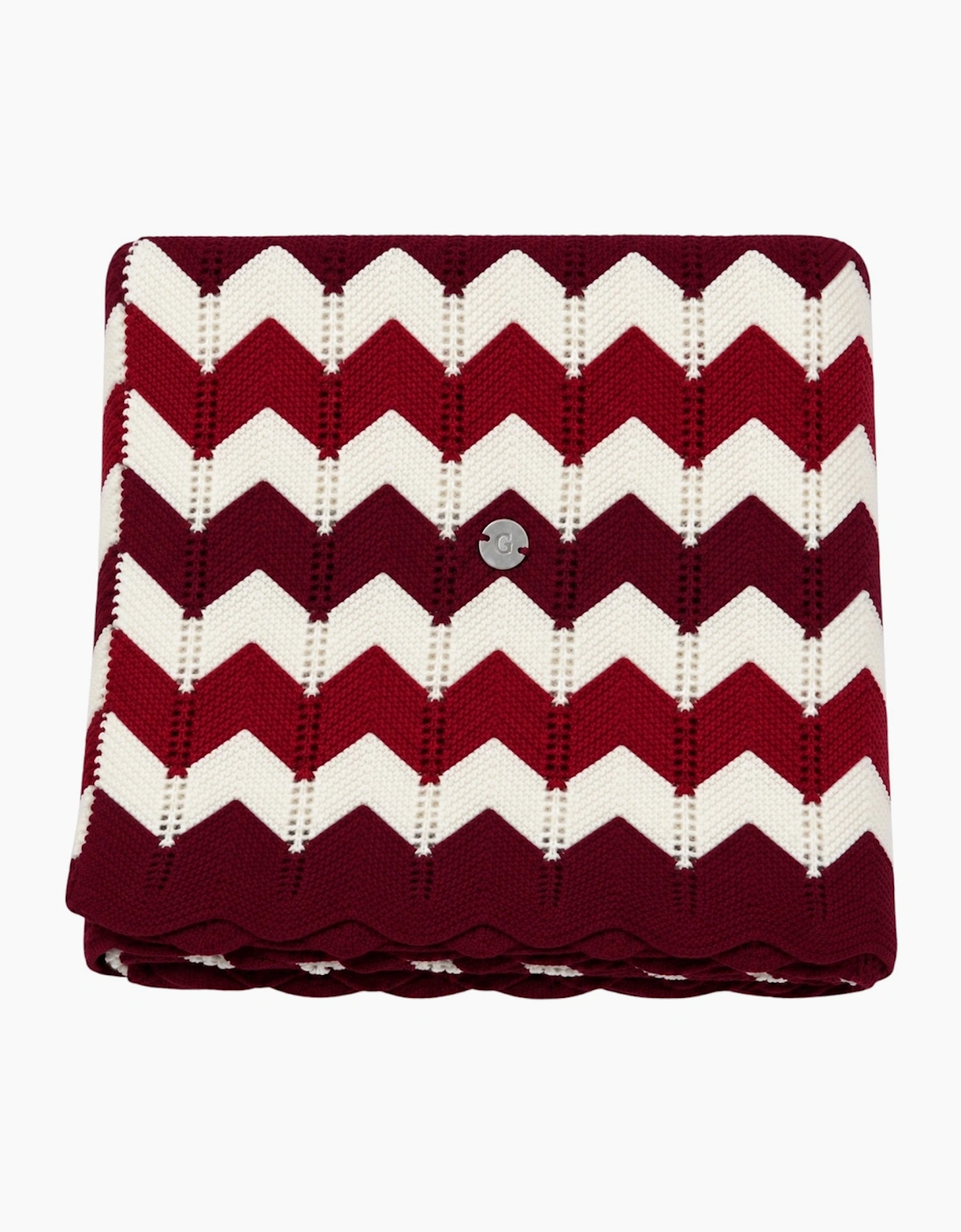 Burgundy Knit Zig Zag Blanket