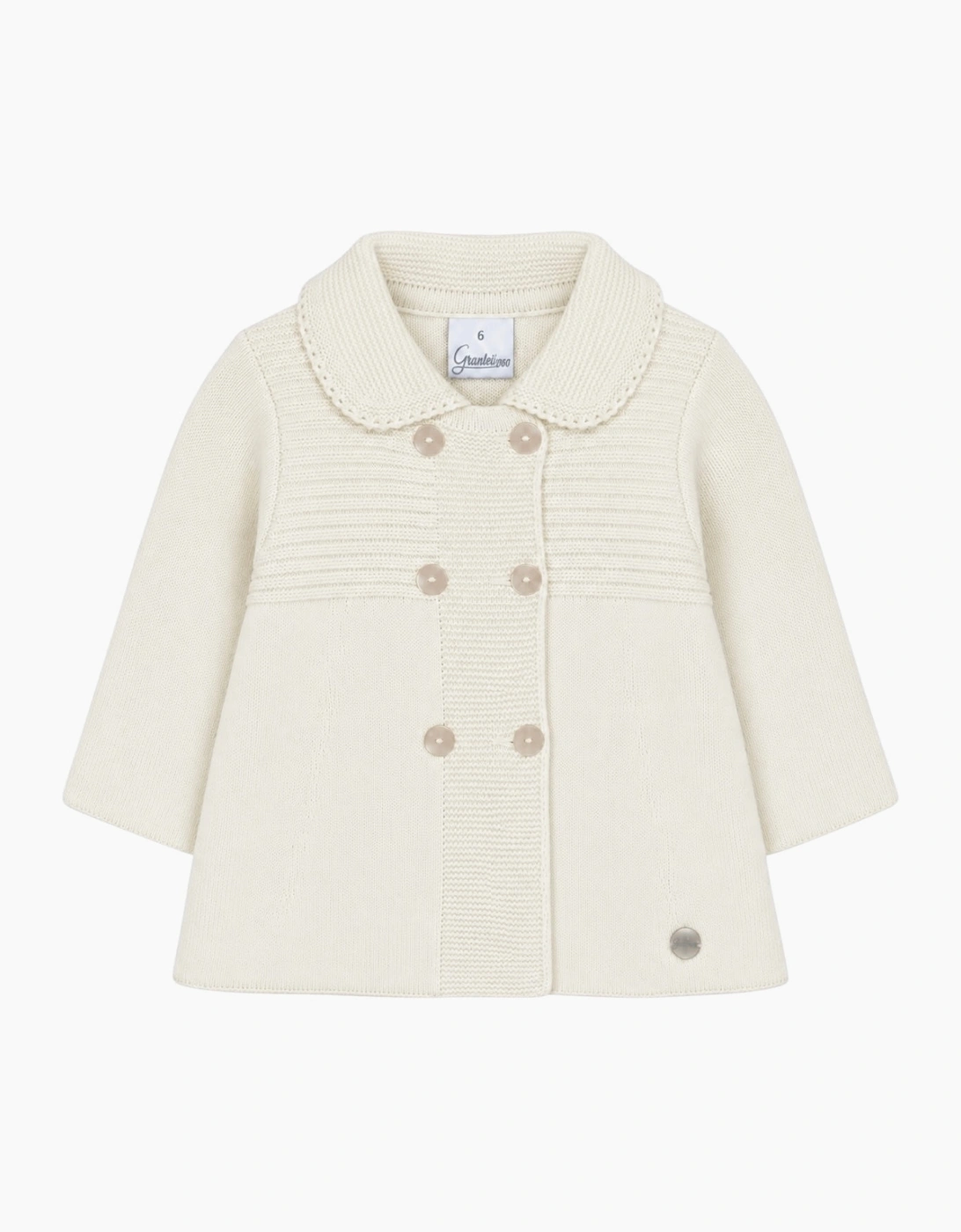 Cream Knit Long Cardigan Coat