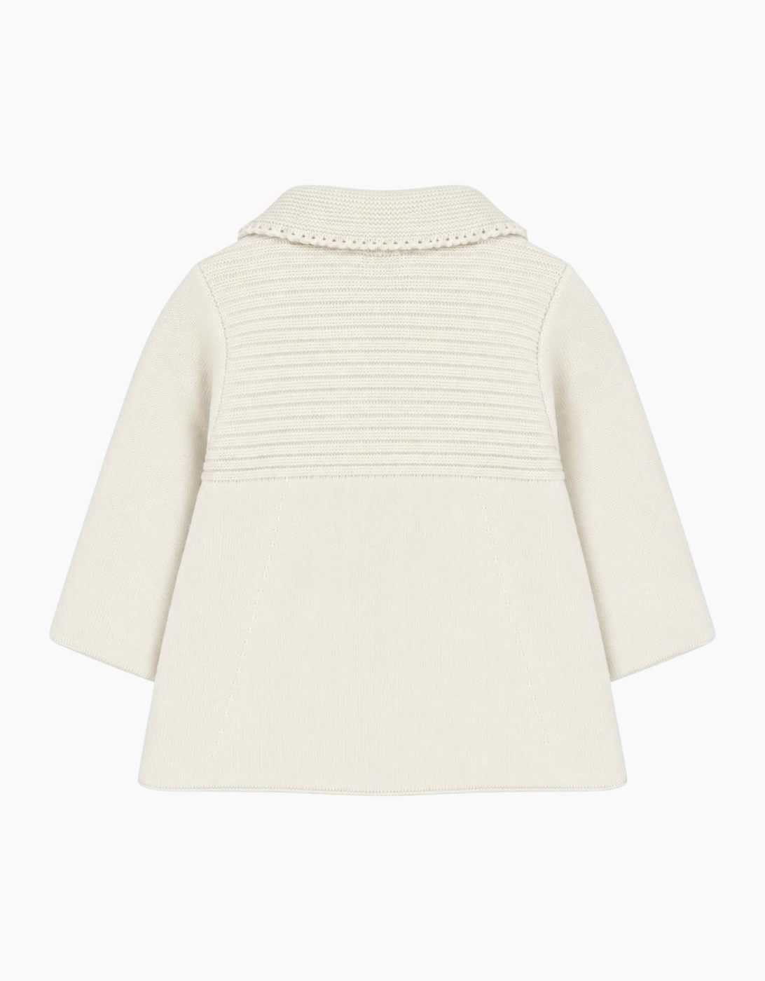 Cream Knit Long Cardigan Coat
