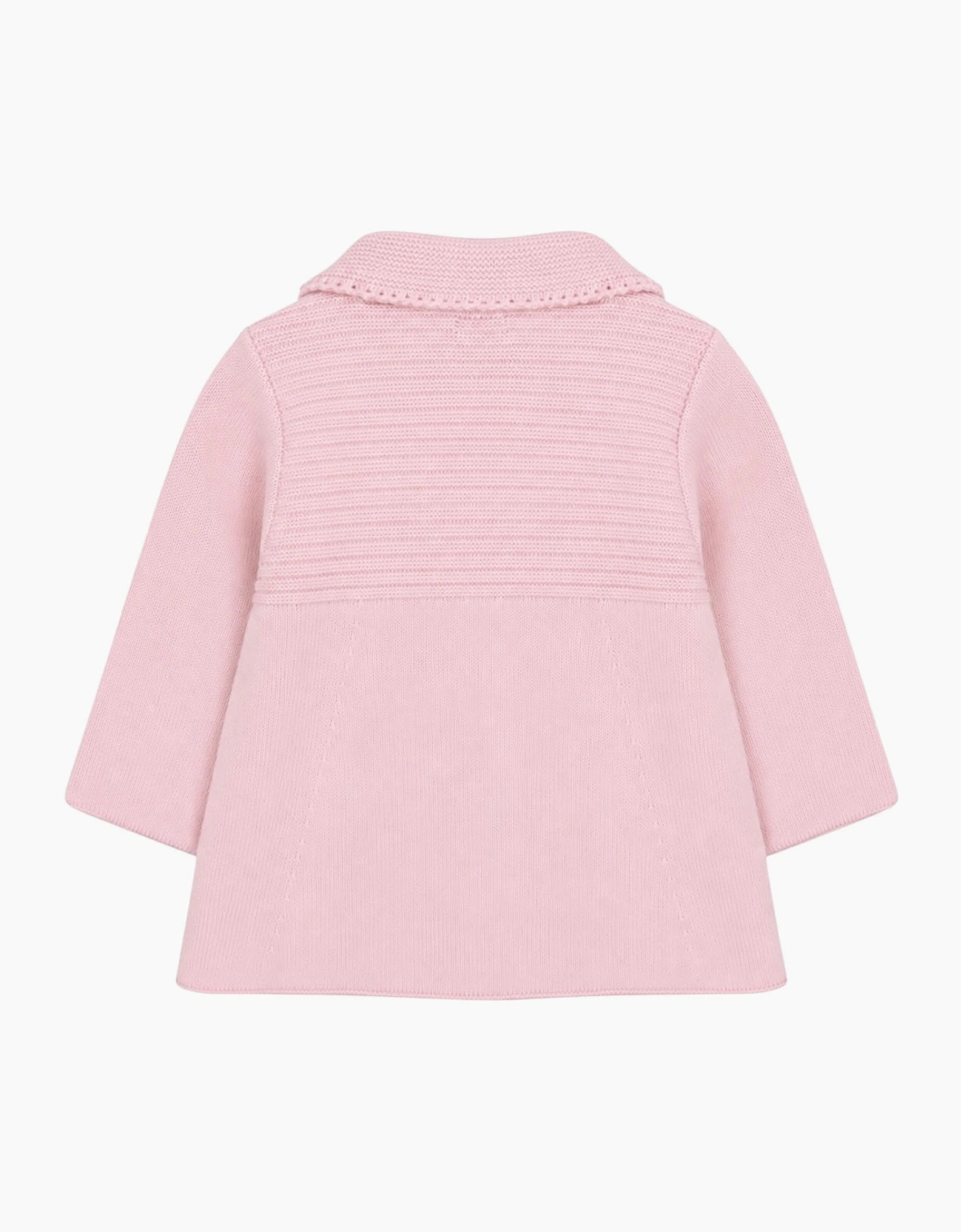 Girls Pale Pink Knit Long Cardigan Coat