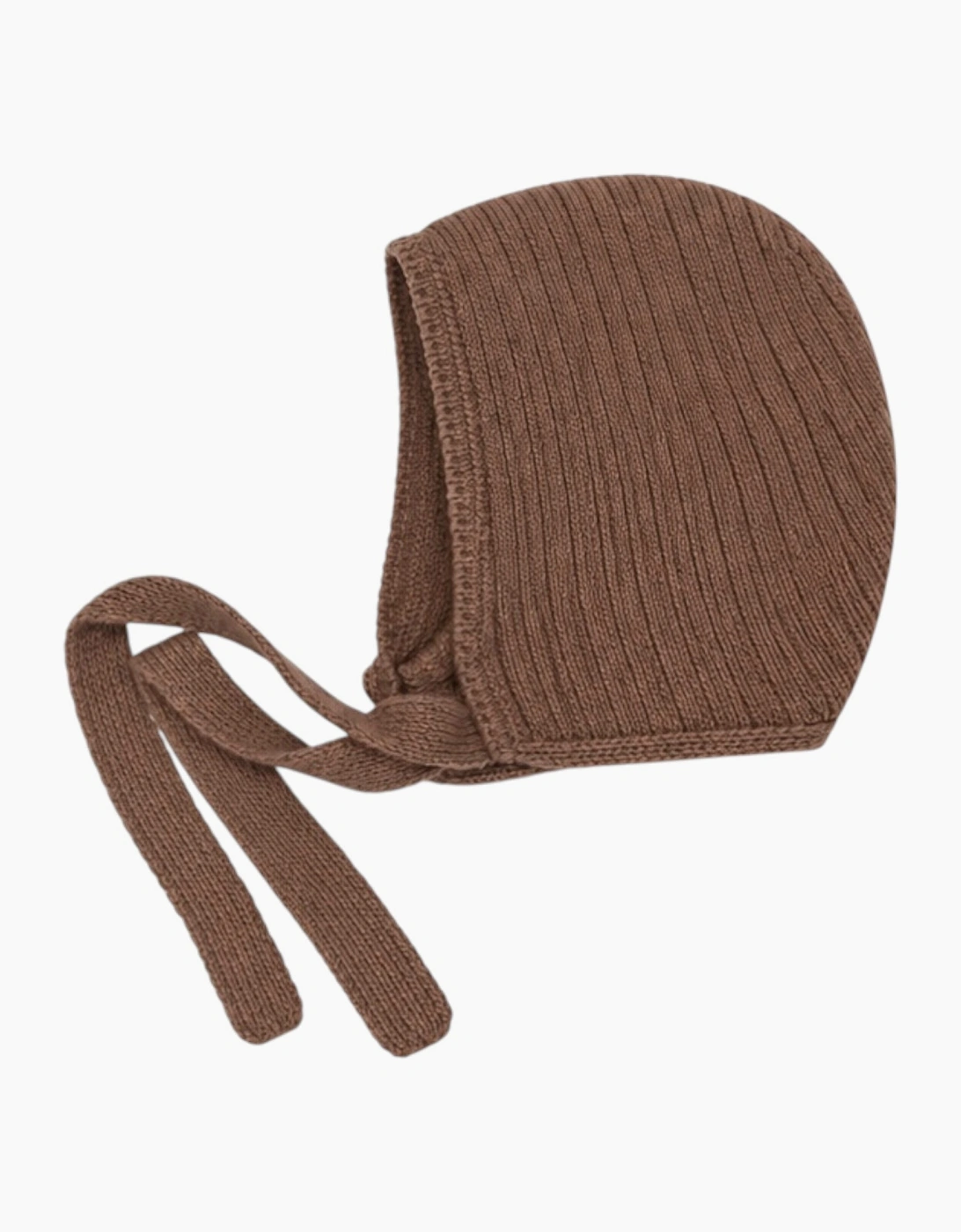 Brown Knit Tie Bonnet