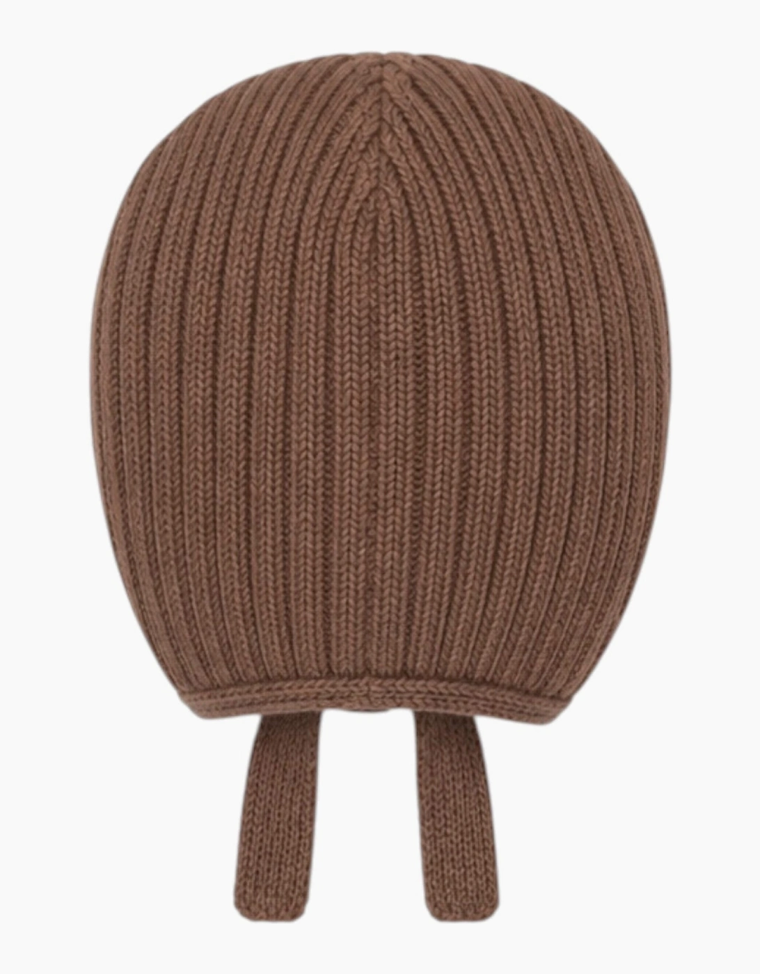 Brown Knit Tie Bonnet