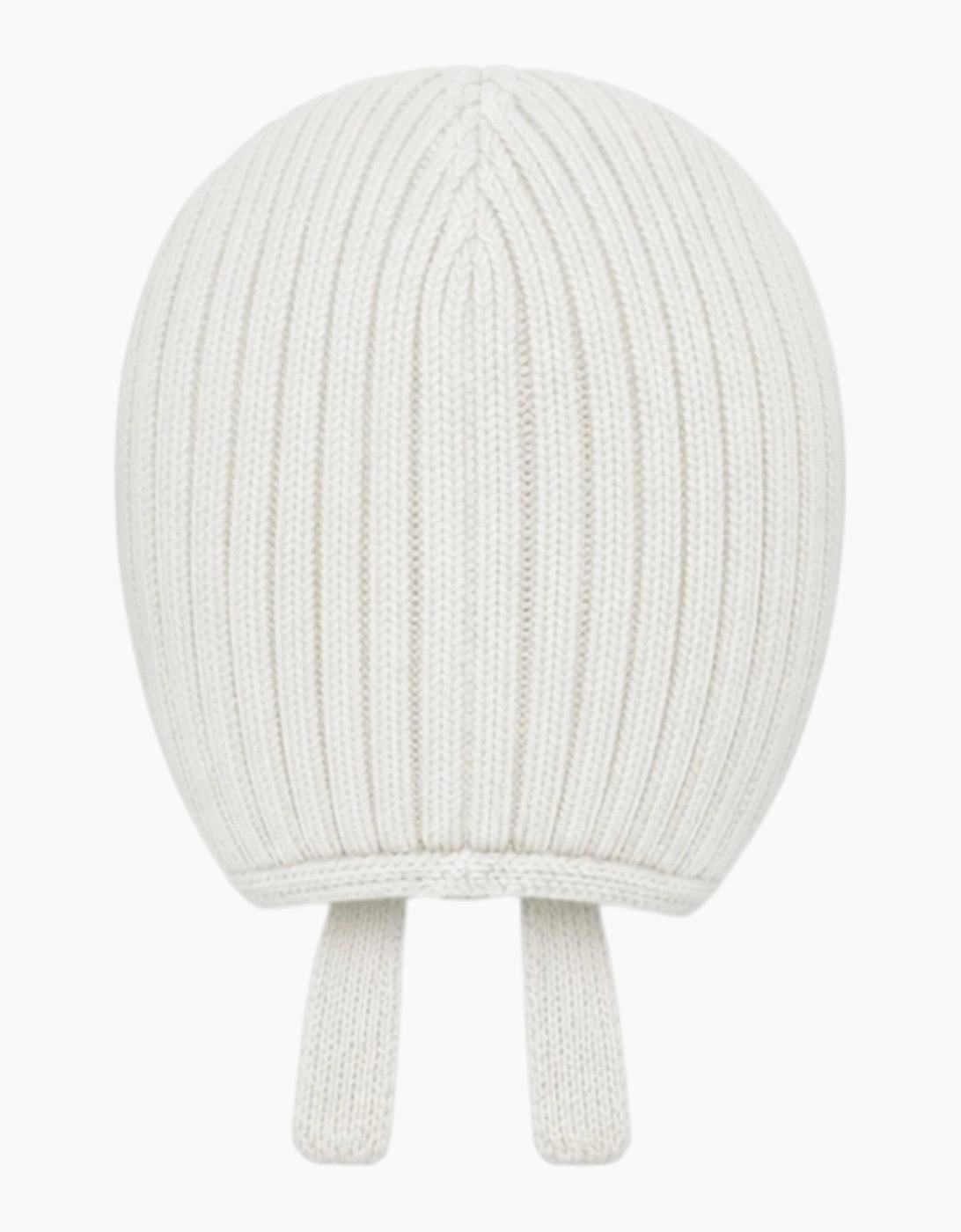 White Knit Tie Bonnet