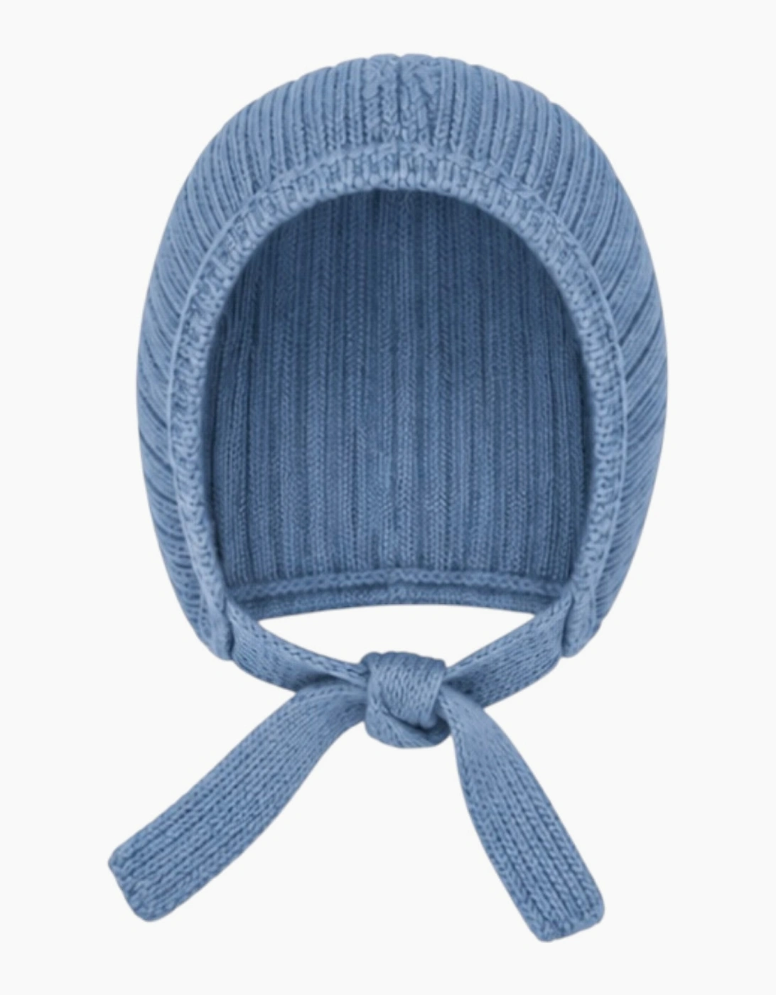 Boys Blue Knit Tie Bonnet