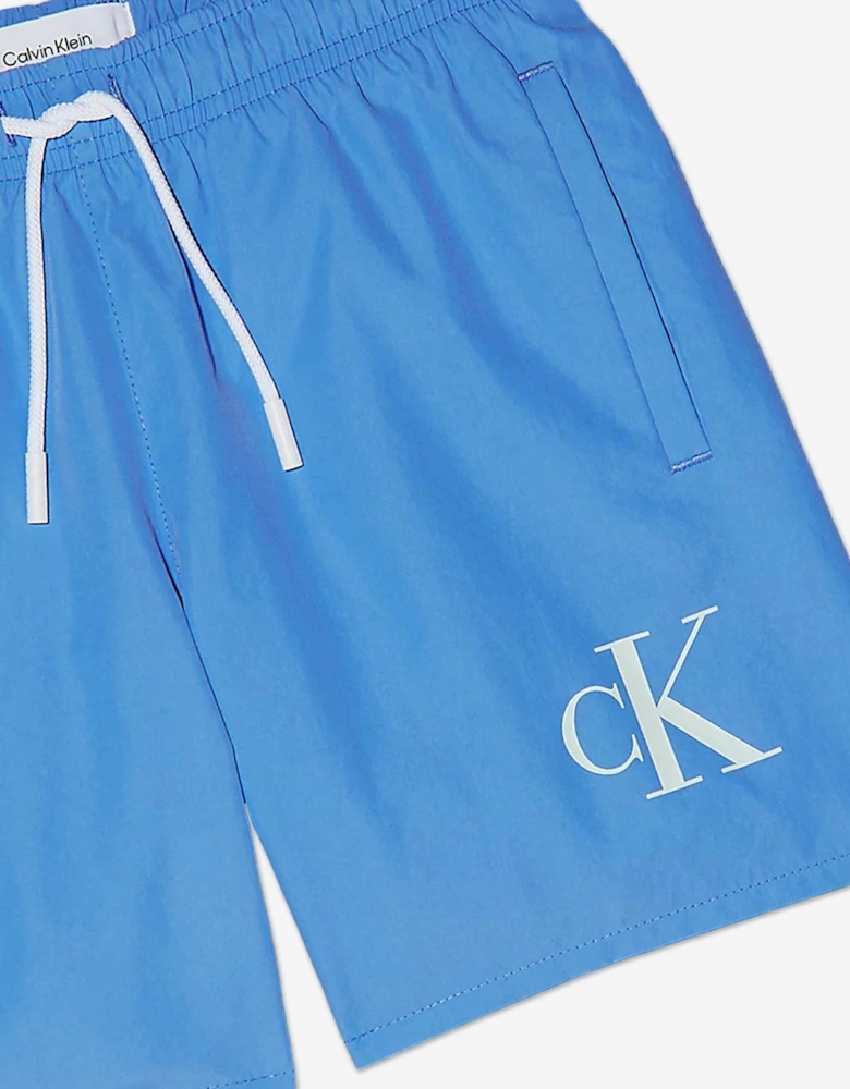 Calvin Klein Boys Logo Swim Shorts in Blue