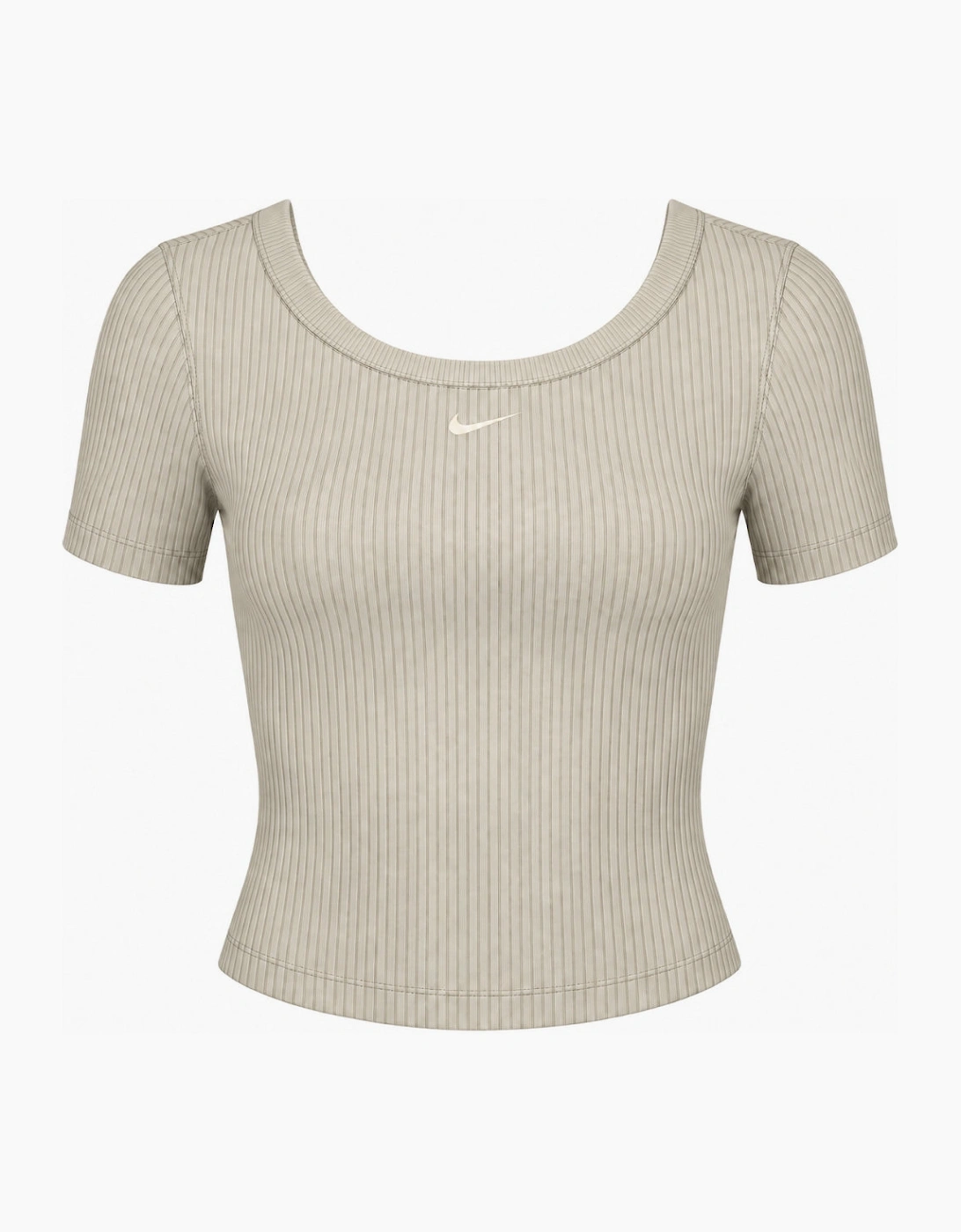 Nike Women's Nike Women's Tight Scoop-Back Mini-Rib Light Orewood Brown Top - Tan