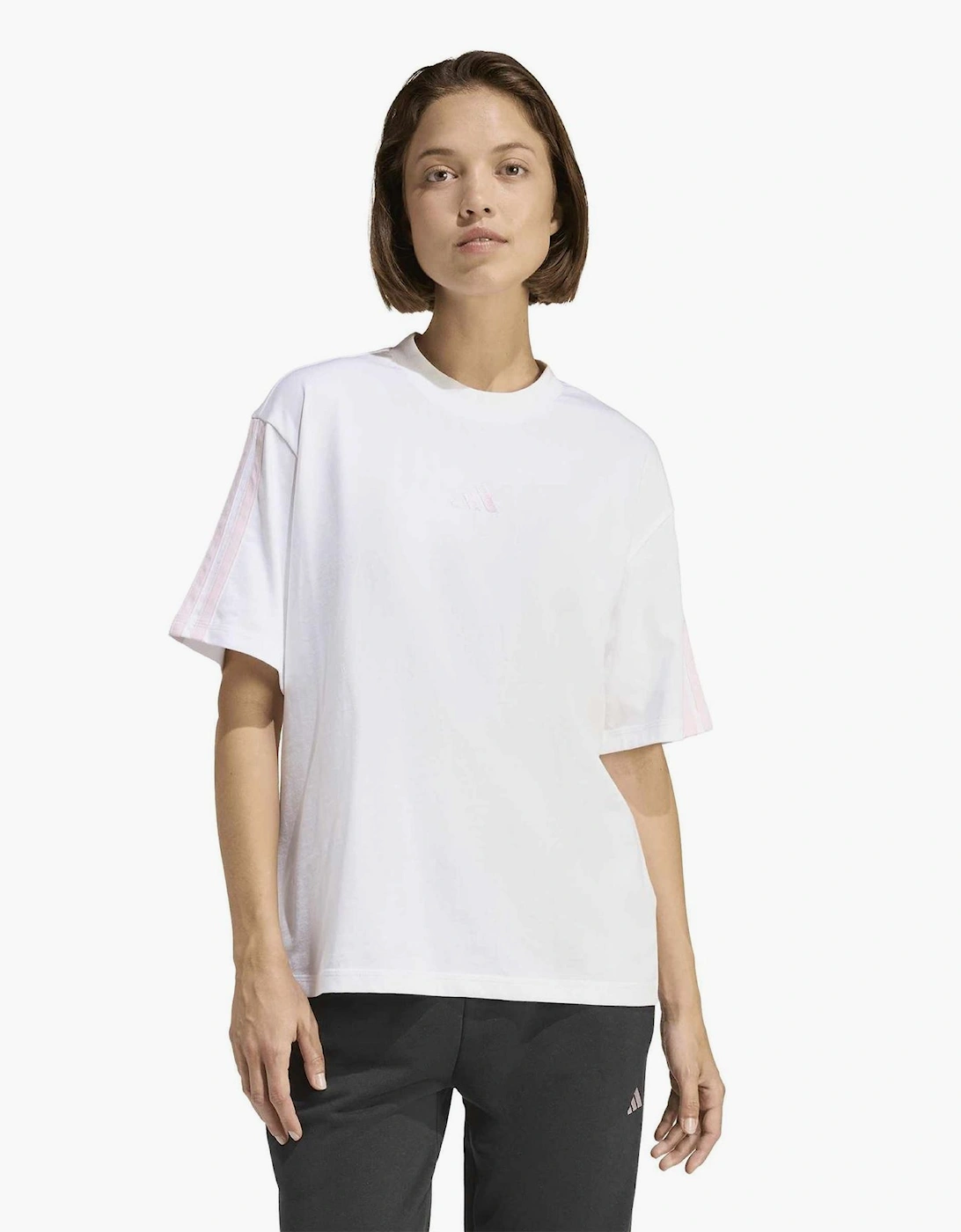 Womens Essentials 3 Stripe T-Shirt