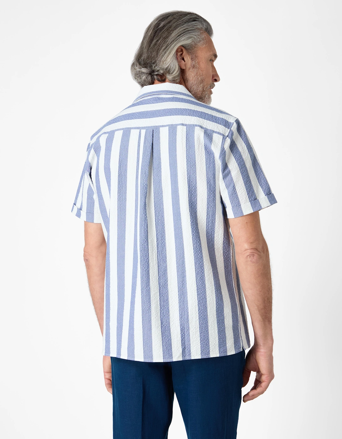 Oliver Sweeney Cotton Seersucker Riviera Shirt
