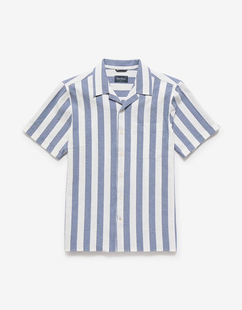 Oliver Sweeney Cotton Seersucker Riviera Shirt