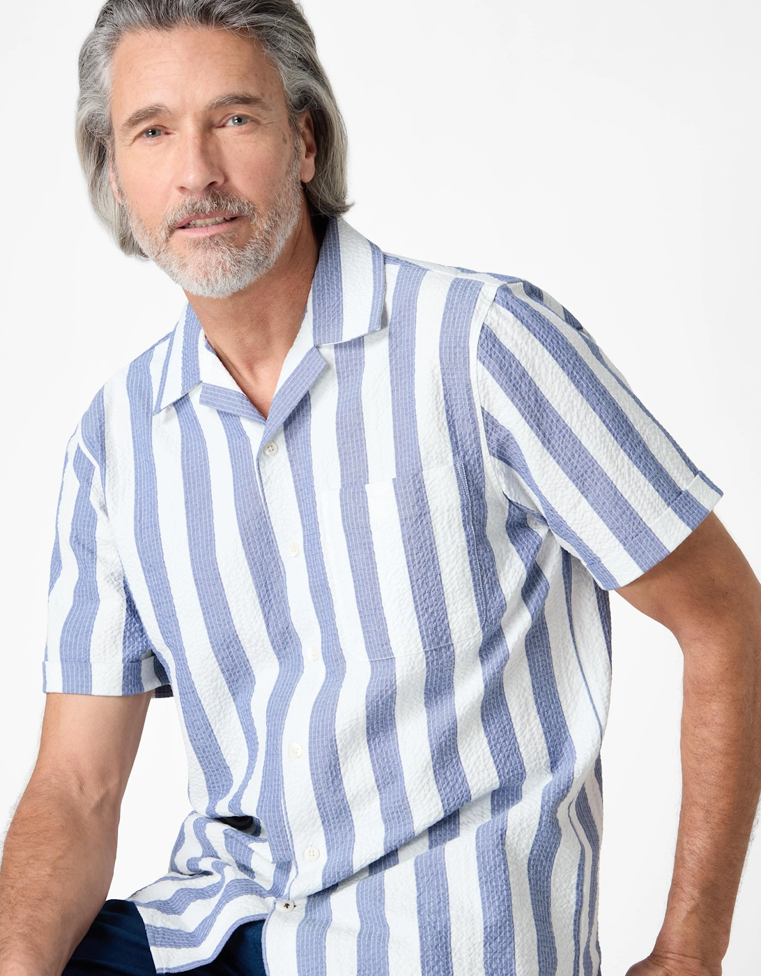 Oliver Sweeney Cotton Seersucker Riviera Shirt