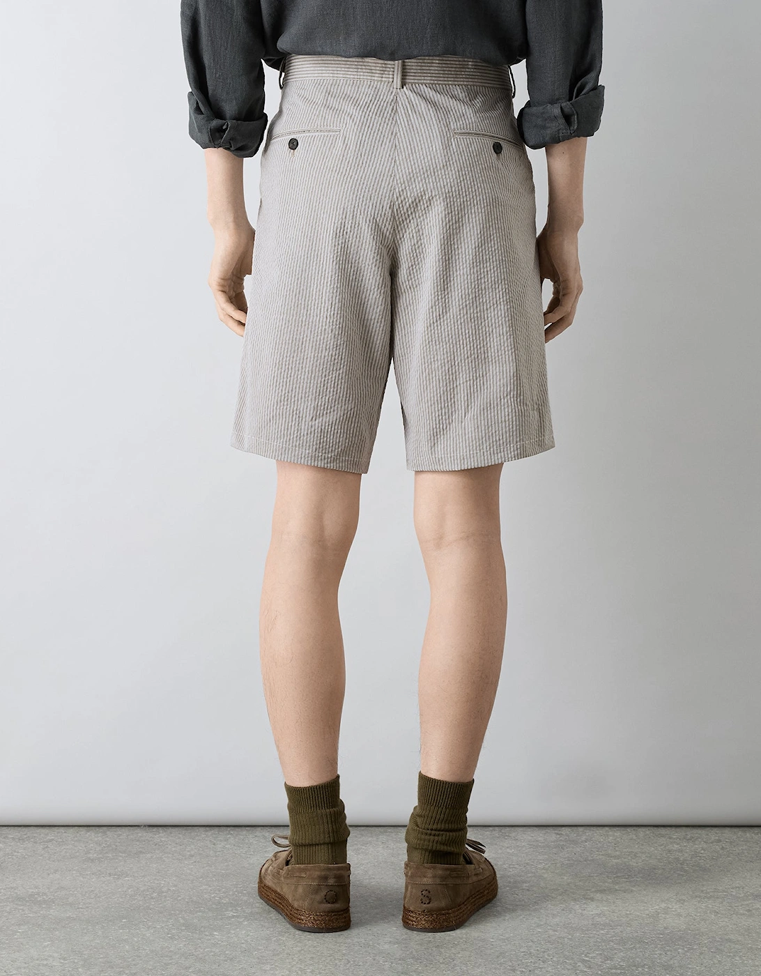 Oliver Sweeney Cotton Seersucker Shorts