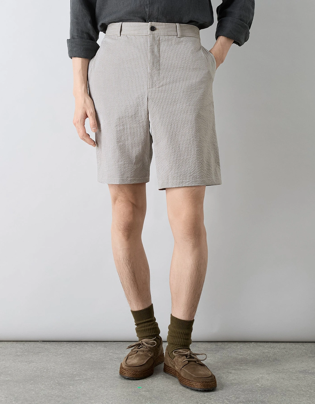 Oliver Sweeney Cotton Seersucker Shorts
