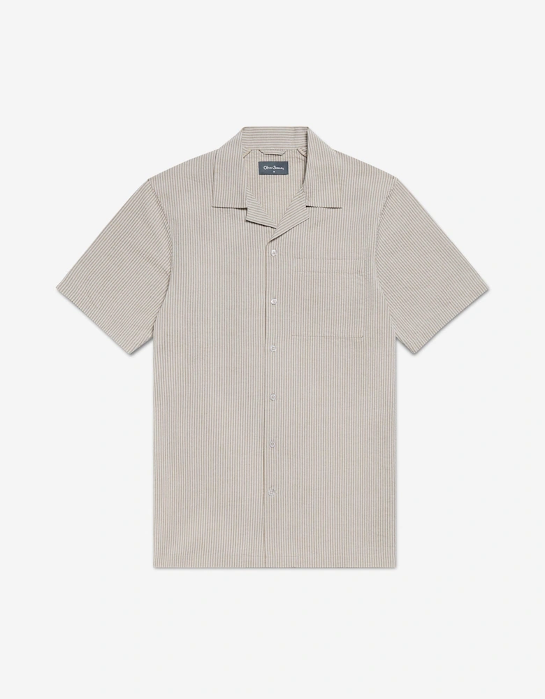 Oliver Sweeney Cotton Seersucker Riviera Shirt