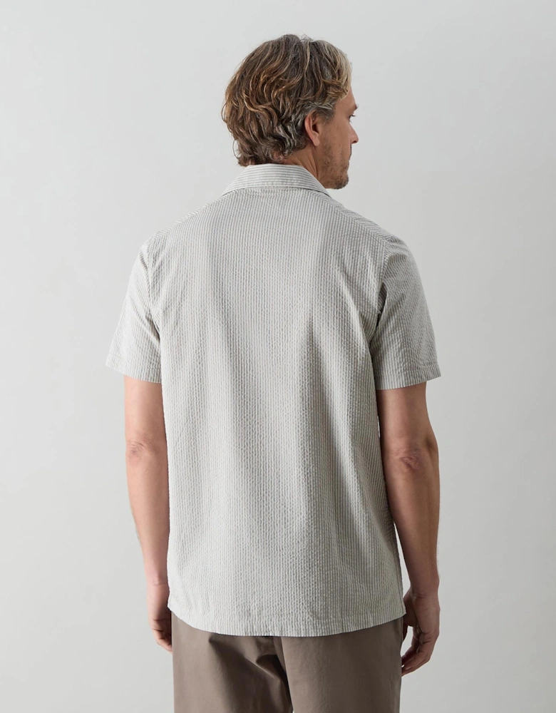 Oliver Sweeney Cotton Seersucker Riviera Shirt