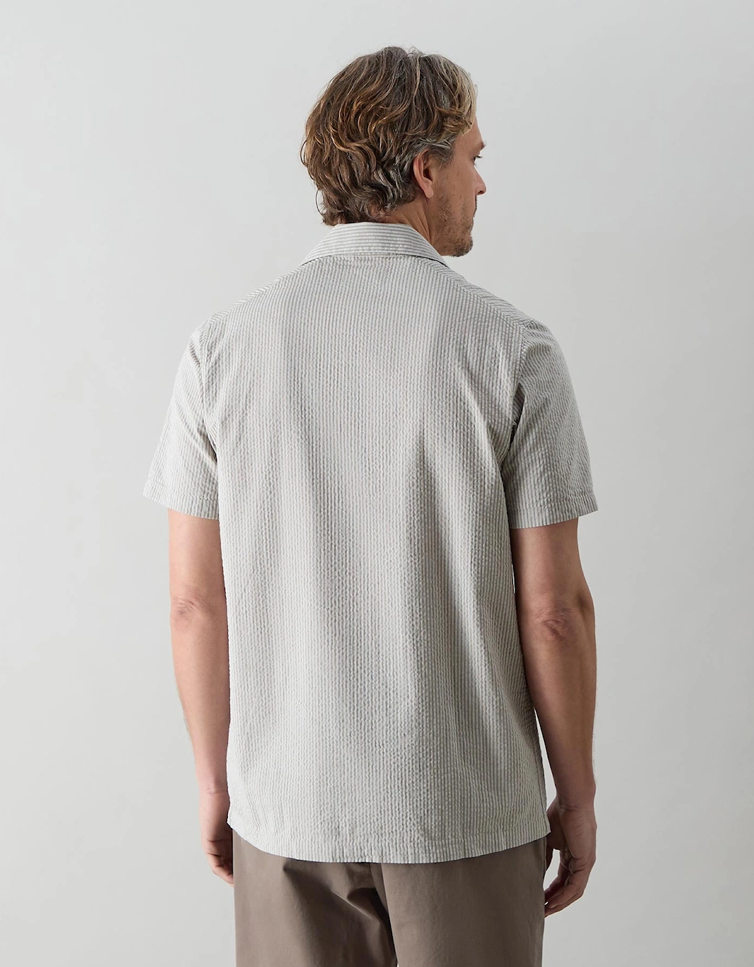 Oliver Sweeney Cotton Seersucker Riviera Shirt