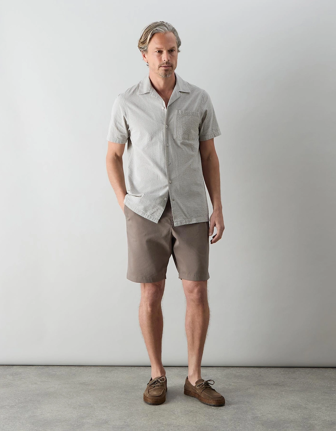 Oliver Sweeney Cotton Seersucker Riviera Shirt