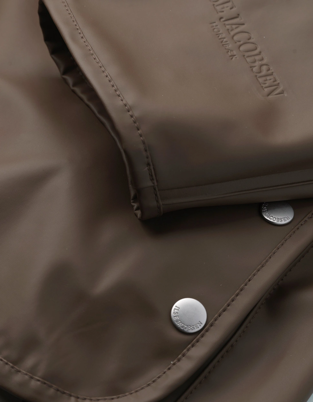 Ilse Jacobsen Rain Womens A-Line Rubberised Raincoat - Mud 206
