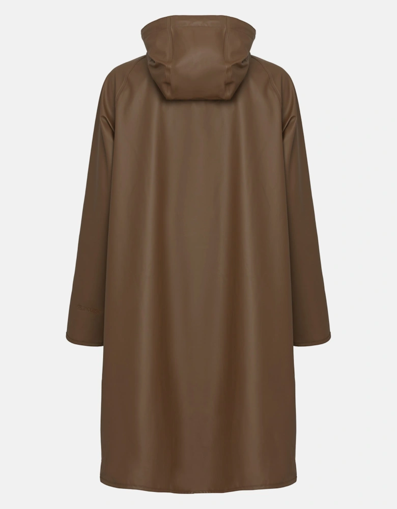 Ilse Jacobsen Rain Womens A-Line Rubberised Raincoat - Mud 206