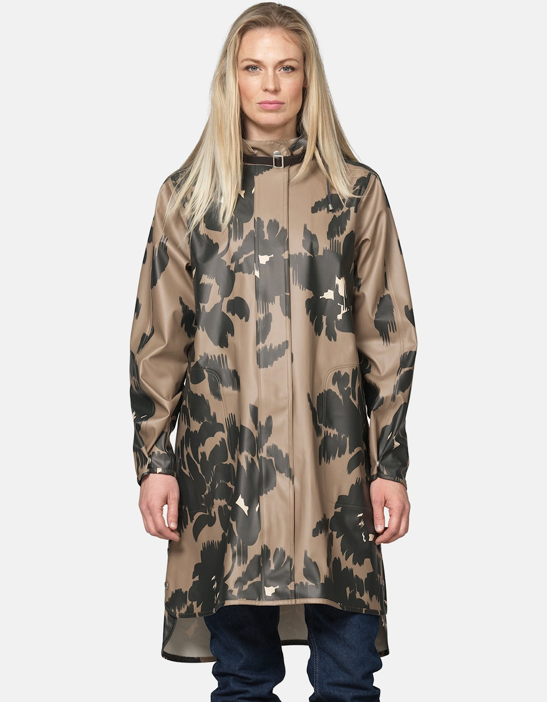 Ilse Jacobsen Rain Print Womens A-Line Rubberised Raincoat - Floral Decors 732